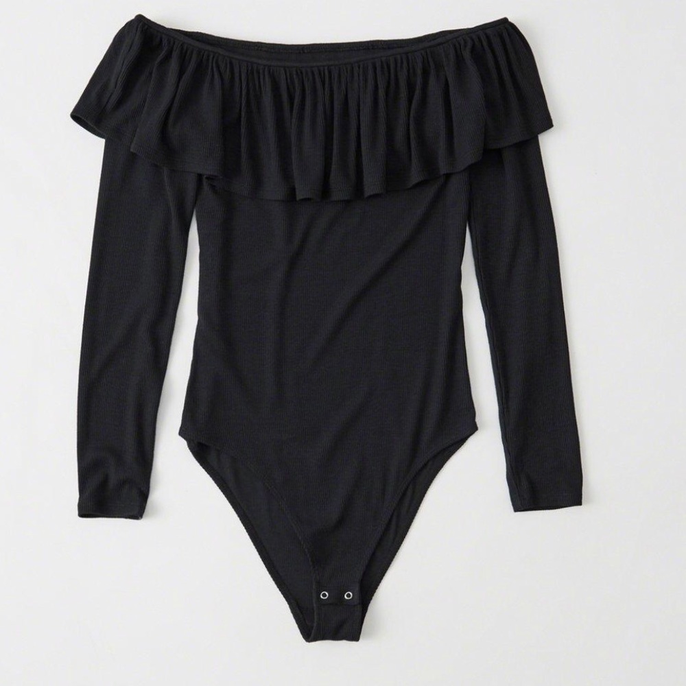 Black off the shoulder bodysuit